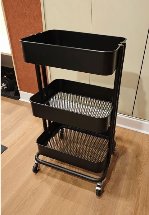 IKEA RÅSKOG Roltafel / Keukentrolley - Zwart (Groot model), Huis en Inrichting, Ophalen, IKEA, Keukentrolley, Zwart