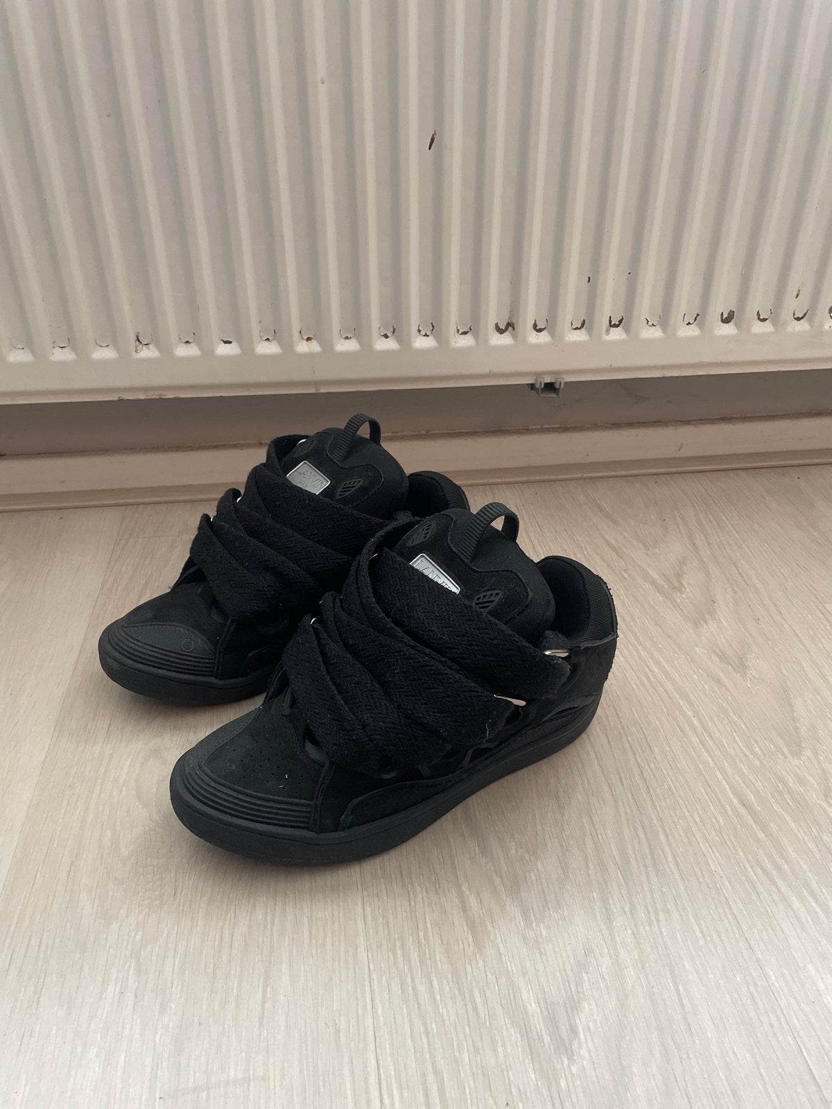 Lanvin Paris Zwarte Sneakers Maat 41, Ophalen of Verzenden, Gedragen, Zwart, Sneakers of Gympen