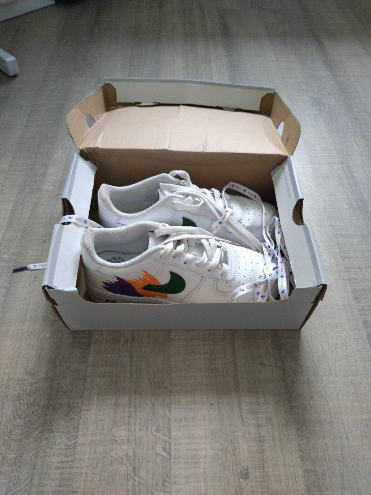 Nike Air Force 1  Low Custom Sneakers, Wit, Nike, Nieuw, Ophalen of Verzenden