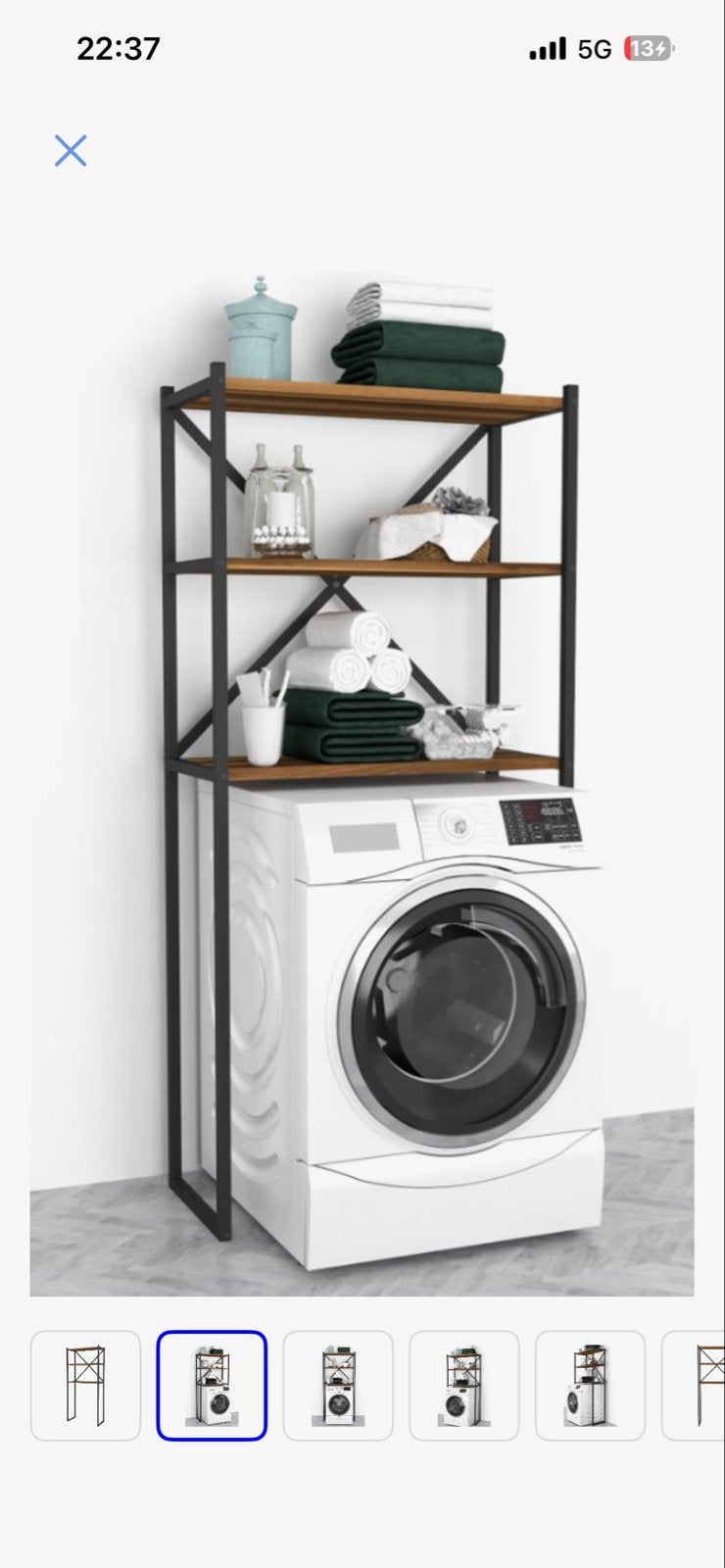 Wasmachine kast met planken - Industrieel design, Huis en Inrichting, Ophalen, Zo goed als nieuw