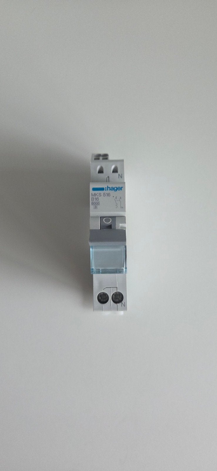 Hager MKS516 Installatieautomaat B16, Ophalen of Verzenden, Zo goed als nieuw, Hager, Installatieautomaat