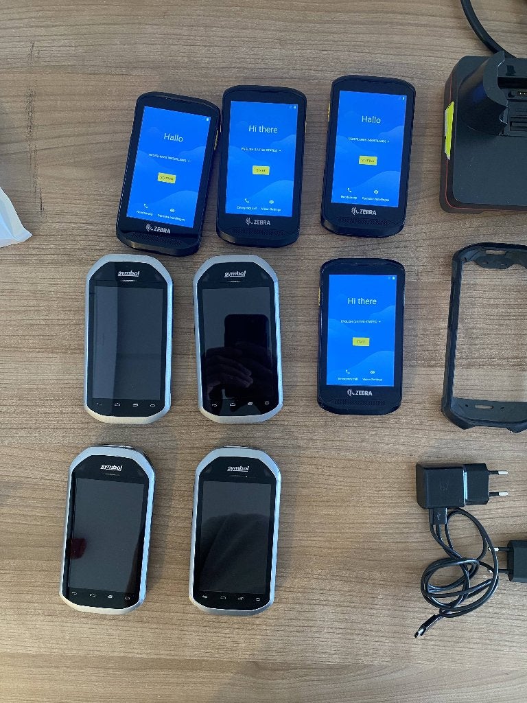4x Zebra TC25 + 4x Symbol MC40N0 – Handscanners, Ophalen of Verzenden, Gebruikt