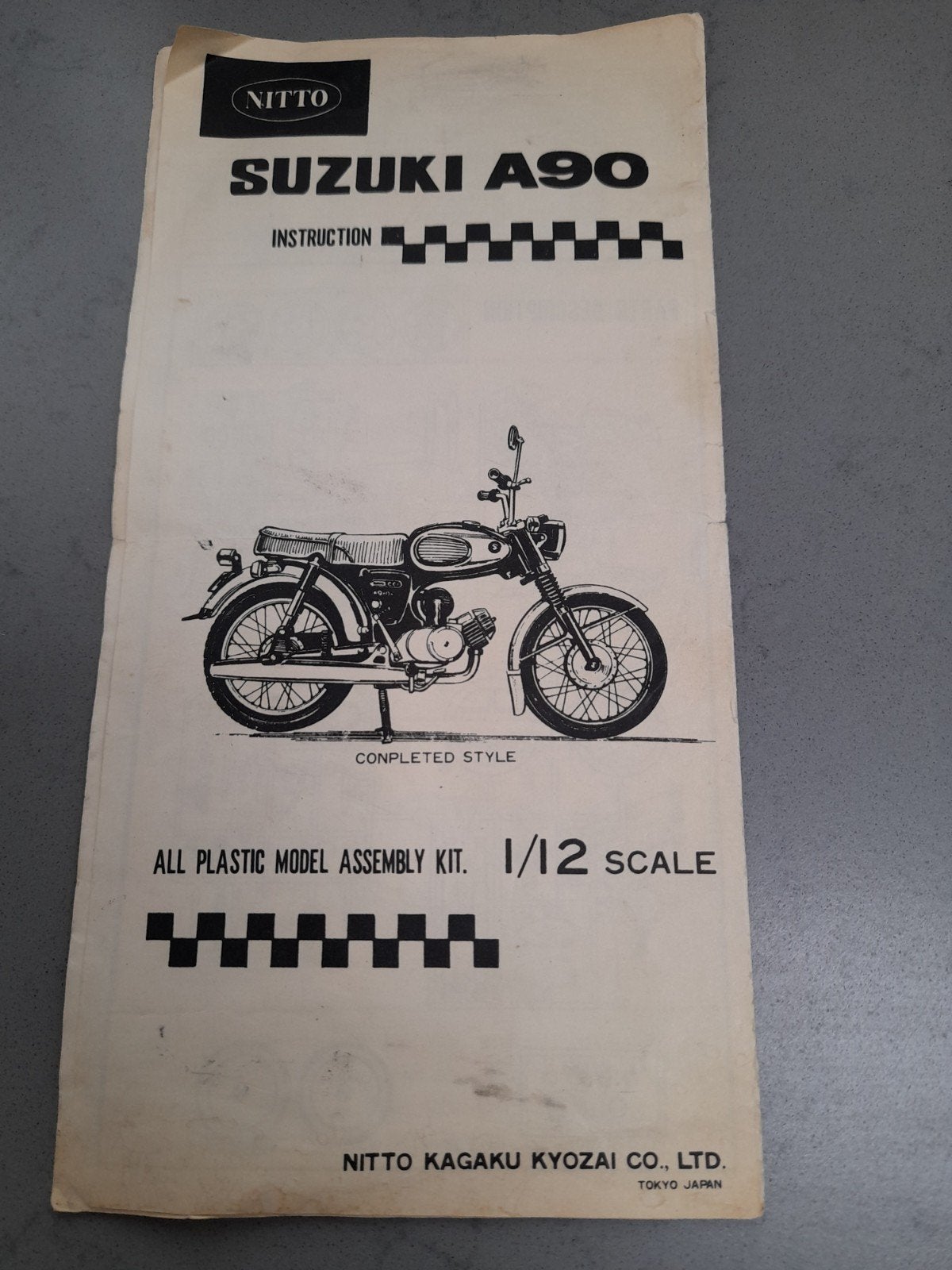 Nitto Suzuki A90  Folder, Modelbouwkit - Schaal 1:12, Hobby en Vrije tijd, Ophalen of Verzenden, Groter dan 1:32, Overige merken
