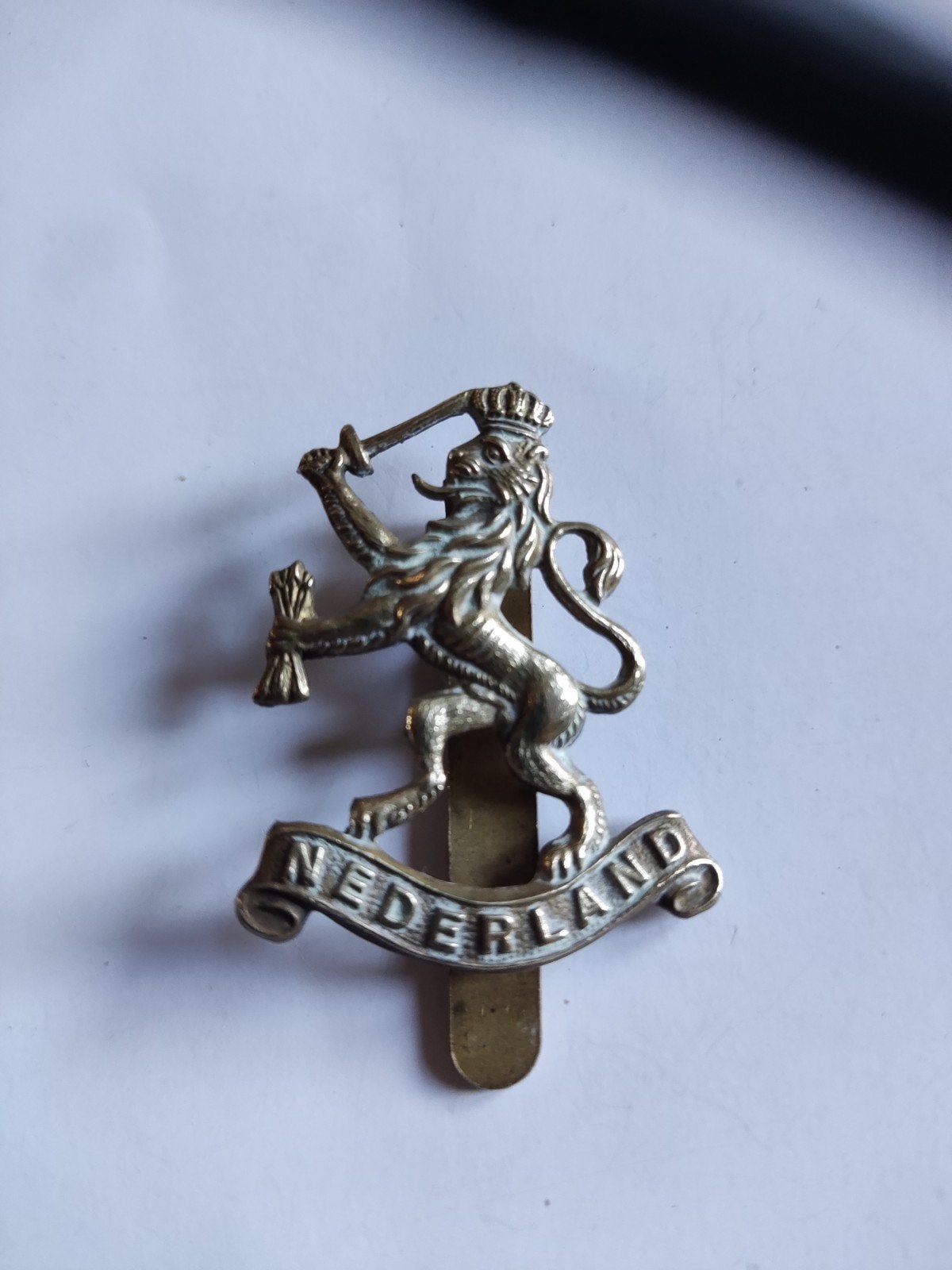 WOII Baretembleem Prinses Irene Brigade, Verzamelen, Ophalen of Verzenden, Landmacht, Nederland, Embleem of Badge