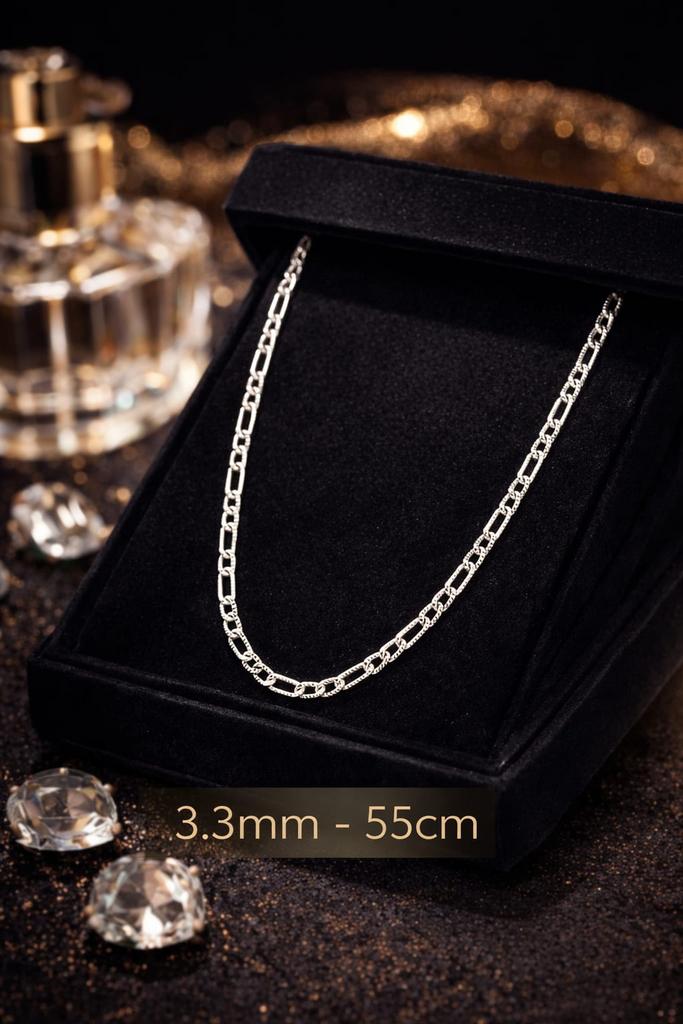 Zilveren Figaro ketting, Sieraden, Tassen en Uiterlijk, Kettingen, Ophalen of Verzenden