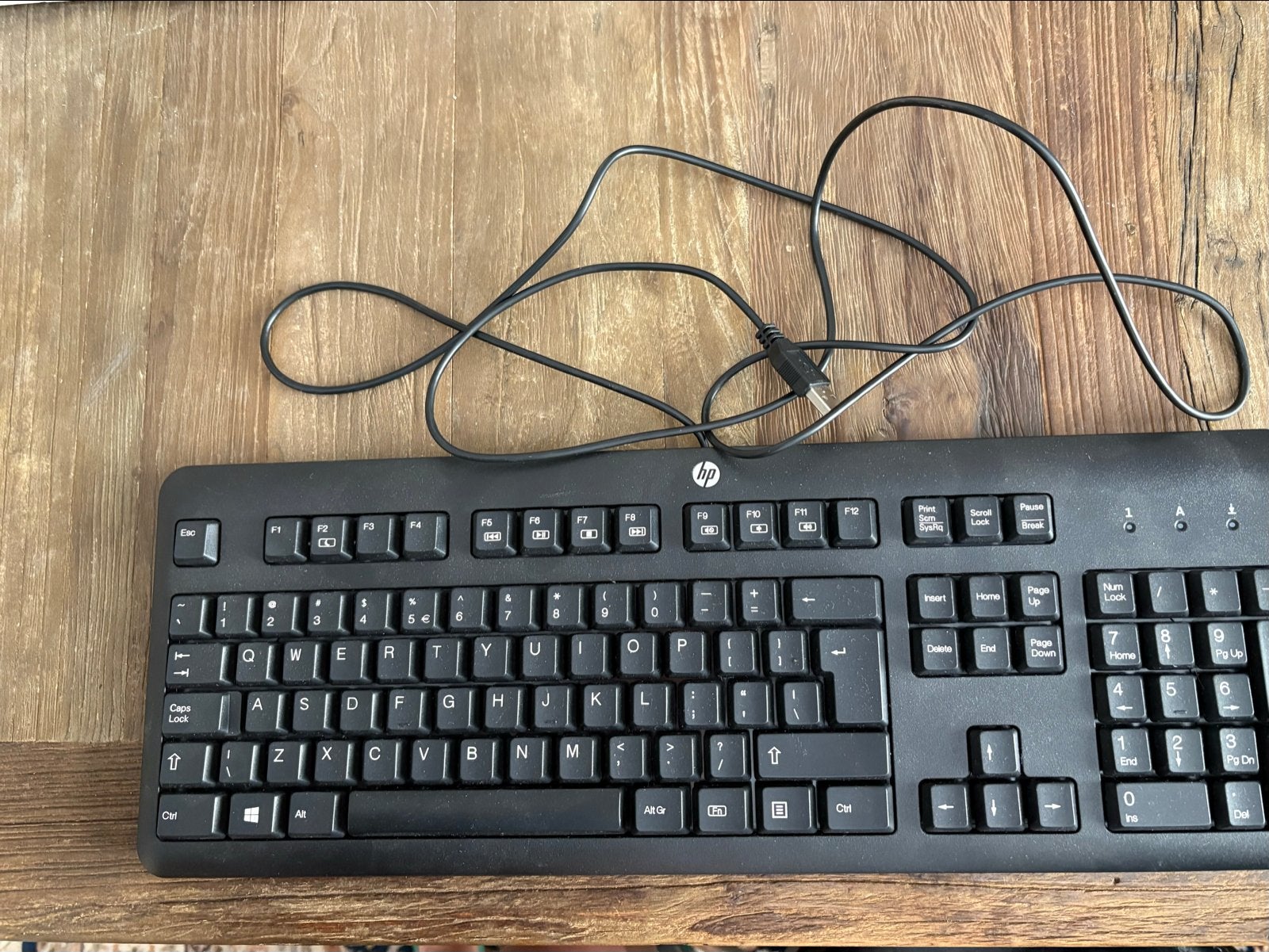 HP KU-1156 Bedraad QWERTY Toetsenbord met Numeriek Blok, Computers en Software, Toetsenborden, Ophalen of Verzenden, Qwerty, Gebruikt