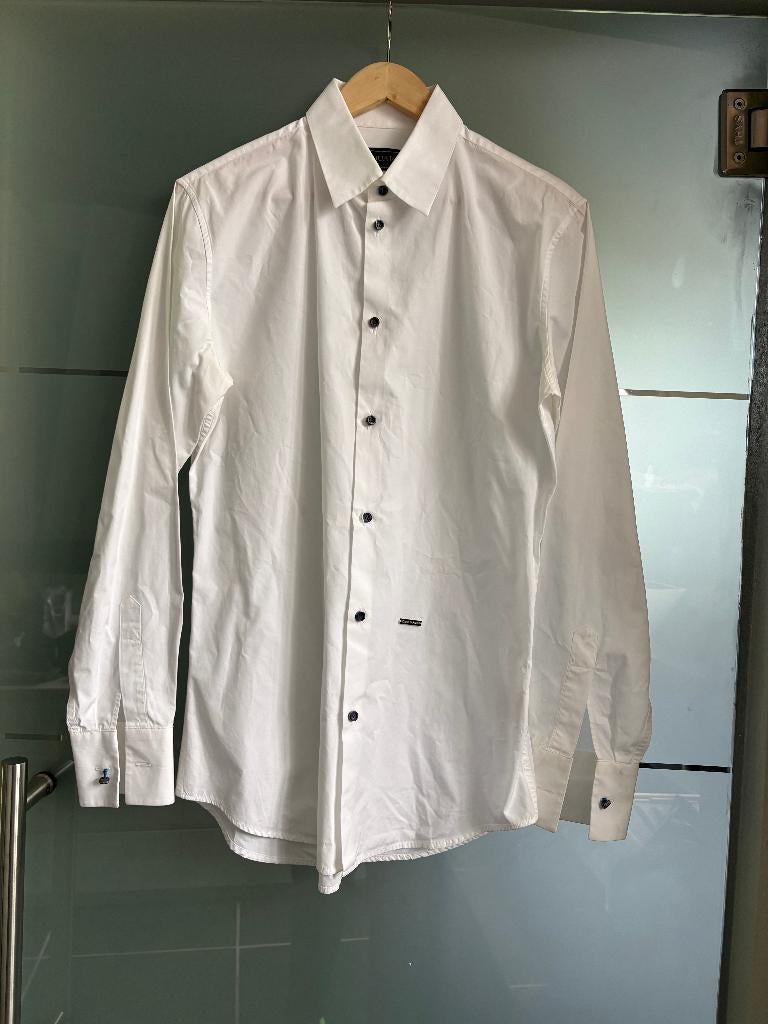 Dsquared2 Tailor Dean Classic overhemd, Kleding | Heren, Overhemden, Zo goed als nieuw, Halswijdte 39/40 (M), Wit, Ophalen of Verzenden