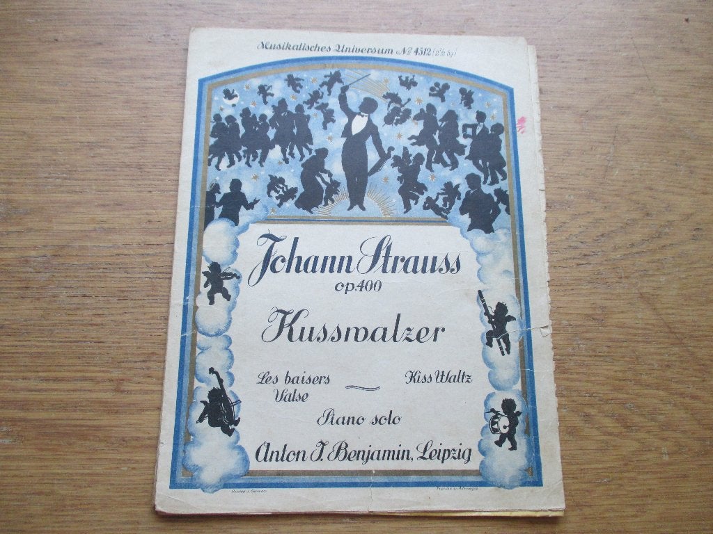 KUSSWALZER - JOHANN STRAUSS OP.400 -PIANO, Muziek en Instrumenten, Gebruikt, Ophalen of Verzenden, Artiest of Componist, Piano