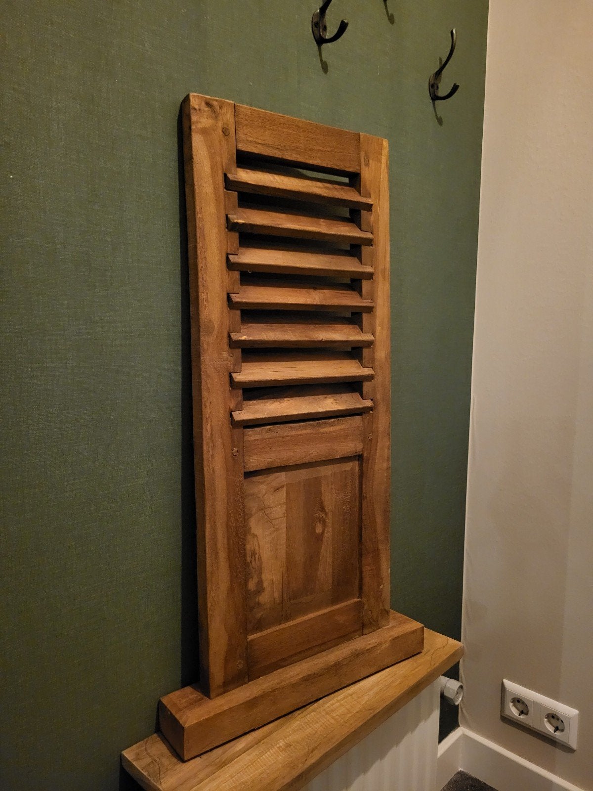 Decoratieve houten luik, Industrieel, 30 cm, Hout, Decoratieobject