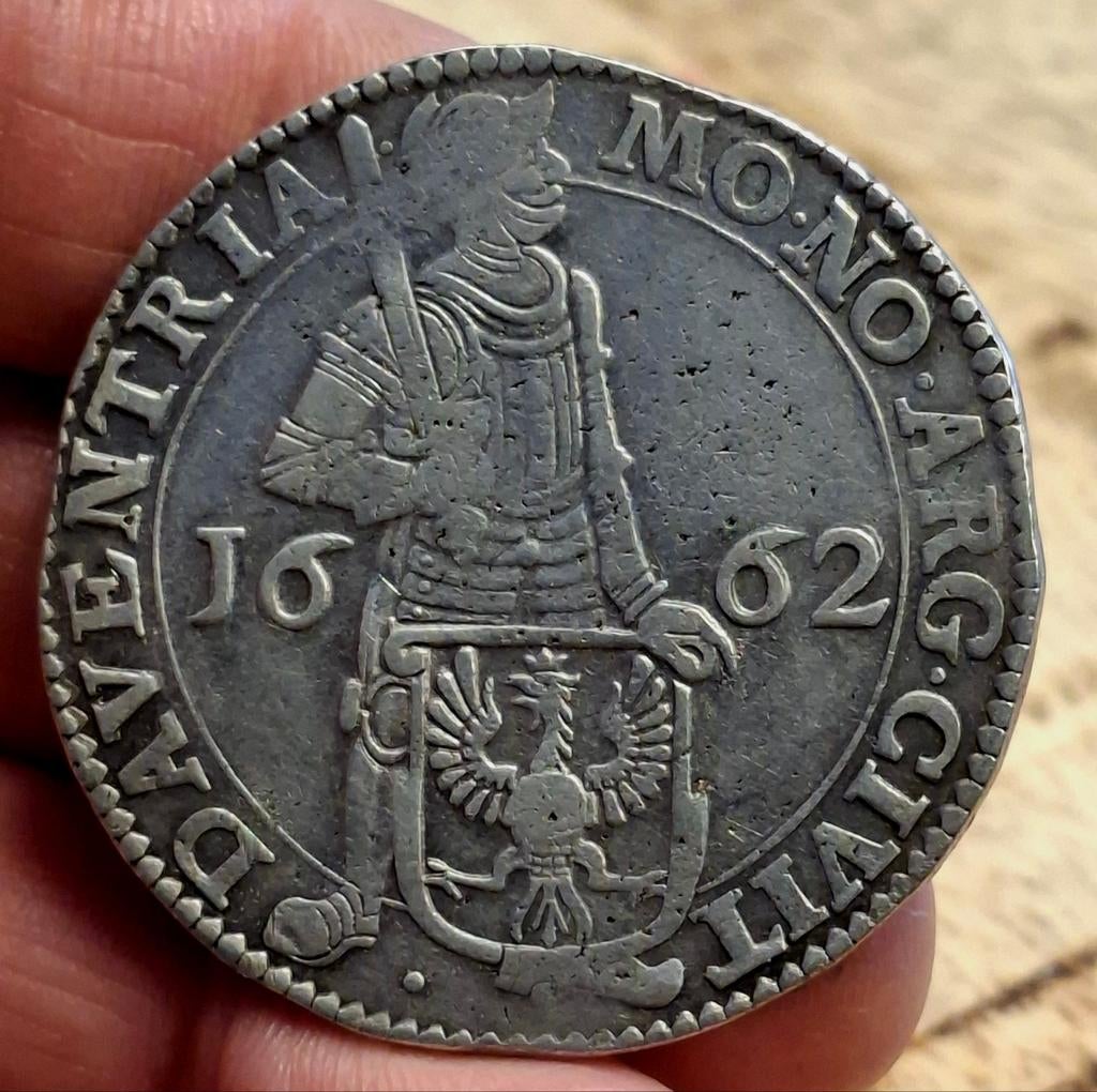 Zilveren dukaat Deventer stad cnm 2.12.24  top munt., Ophalen of Verzenden, Overige landen