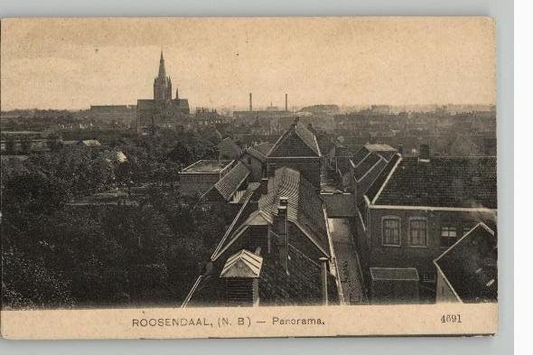 Roosendaal Panorama vooraan Kloosterstraat Nauta 4691, Verzenden, Voor 1920, Ongelopen, Noord-Brabant