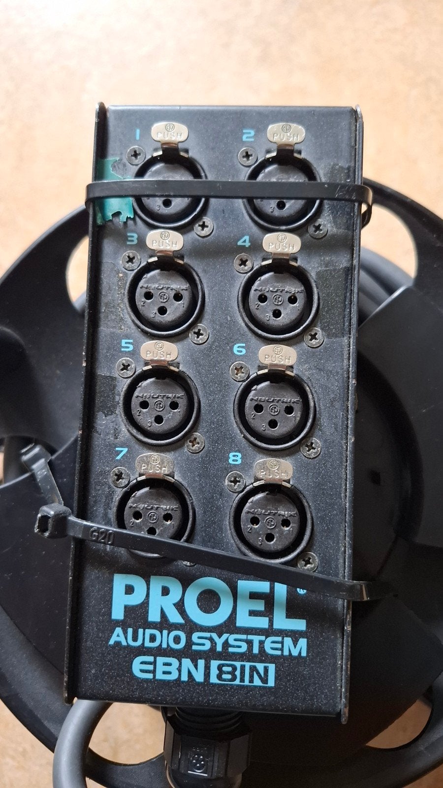 Proel Audio Systeem 15 meter EBN8IN XLR-kabel op haspel, Ophalen of Verzenden, Gebruikt, Apparatuur