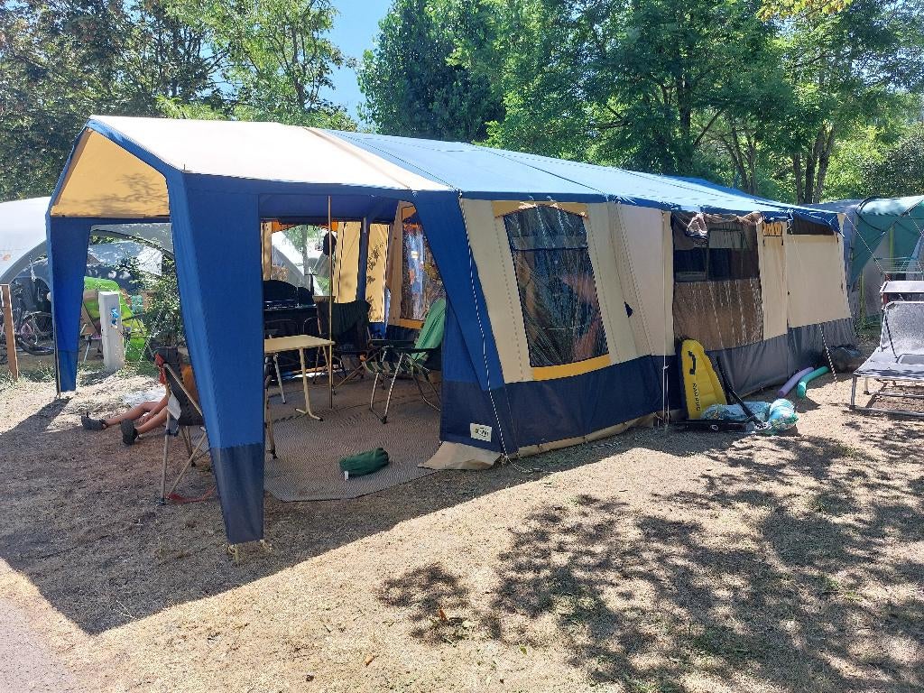 Conway Classic Trio Vouwwagen, Caravans en Kamperen, Ophalen, Blauw, Tot en met 6