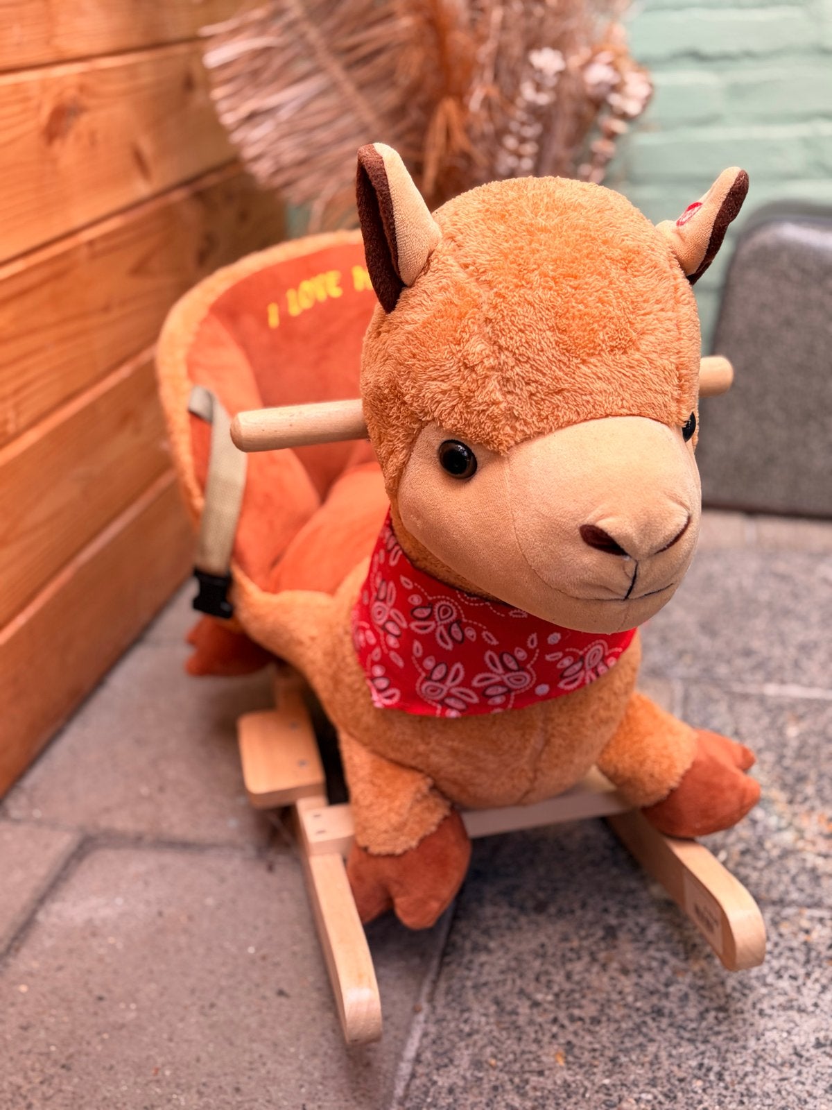 BabyGO Hobbeldier Lama - Schattig en Veilig Speelplezier, Ophalen, Zo goed als nieuw