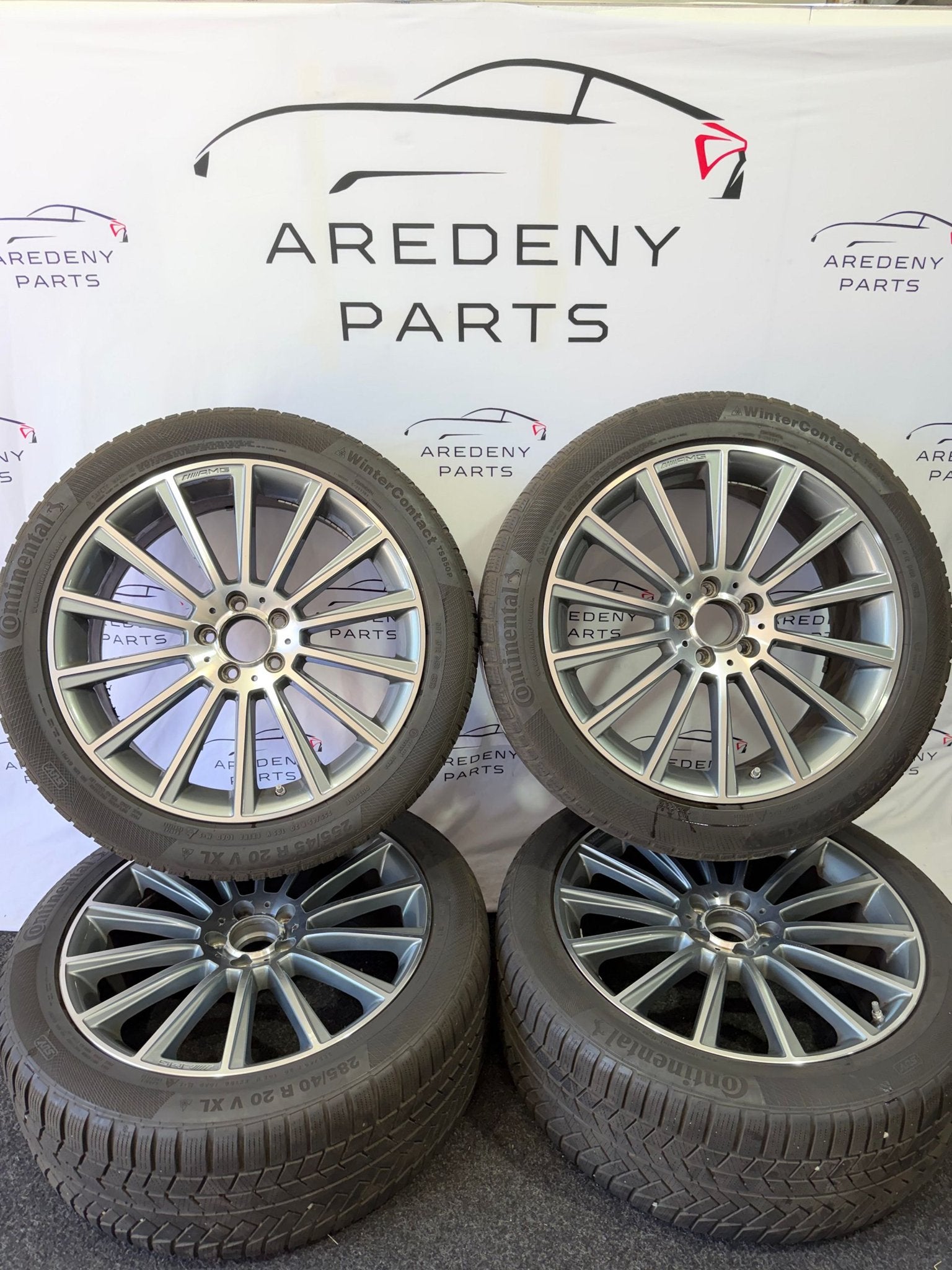 Mercedes AMG Breedset Velgen 20 Inch Chrome Winterbanden, Auto-onderdelen, Gebruikt, 255 mm, -, -