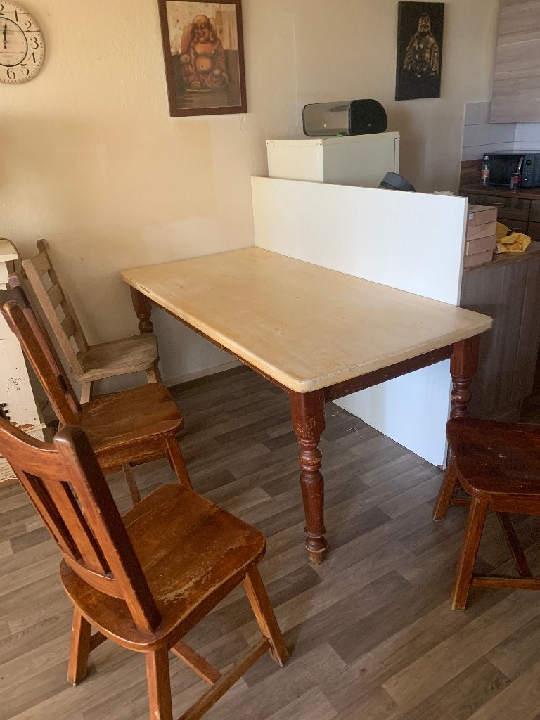 Eethoek met 4 stoelen, Ophalen, Gebruikt, 4 tot 6 stoelen