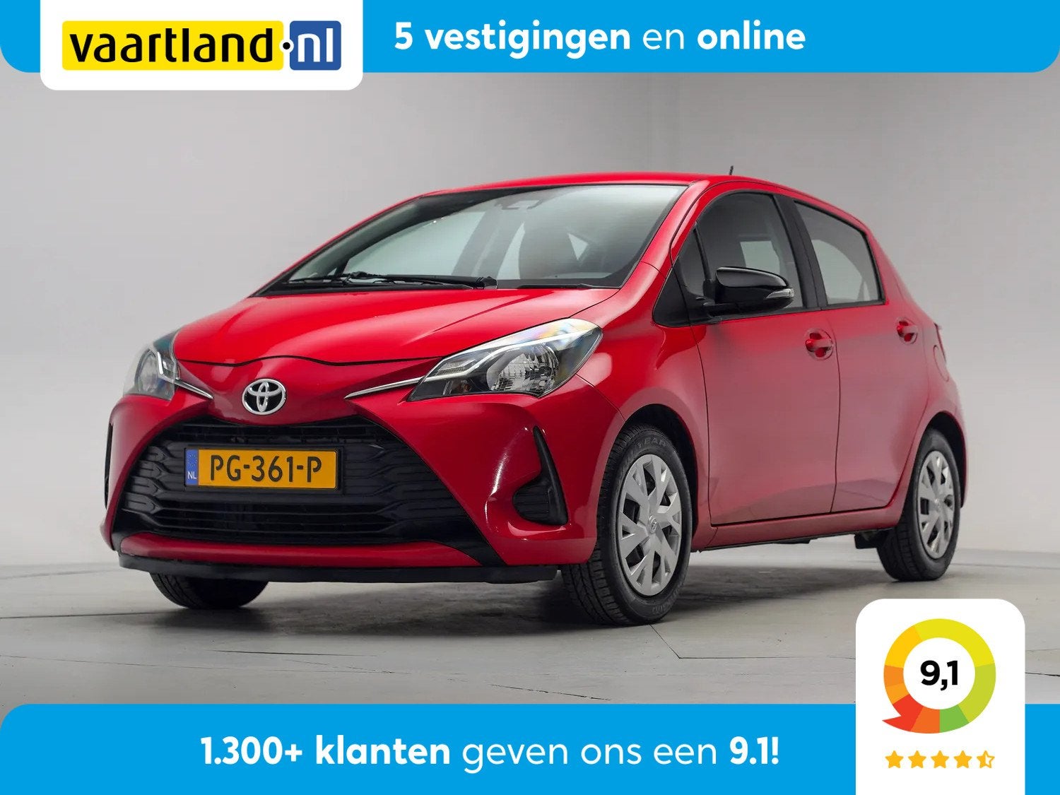 Toyota Yaris 1.0 VVT-i Comfort 1e Eigenaar [ Airco Camera Ap, Auto's, Toyota, Bedrijf, Handgeschakeld, 3 cilinders, Yaris