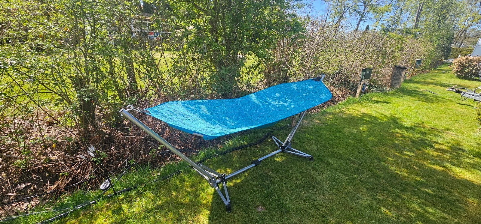 Hangmat op metalen onderstel, Ophalen, Gebruikt
