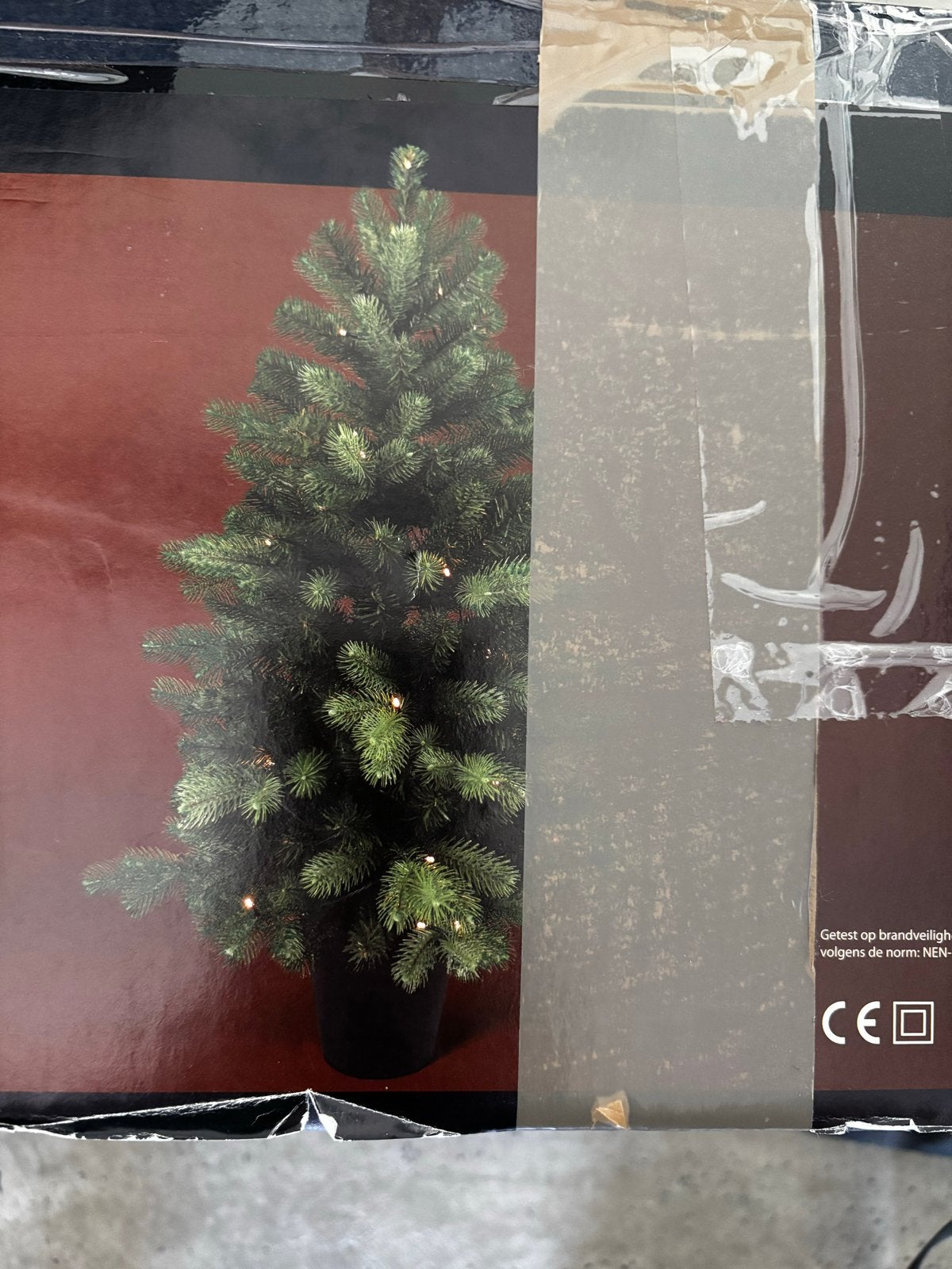 Kunstkerstboom 120 cm met 50 led lampjes, Diversen, Kerst, Ophalen, Gebruikt