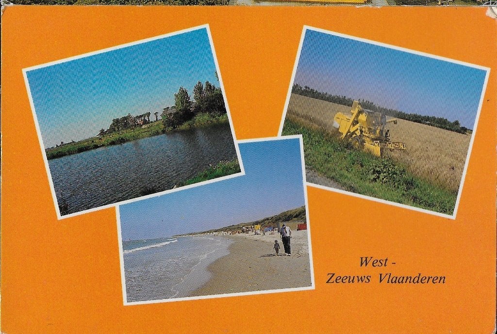 Q2569 gelopen ansichtkaart west zeeuws vlaanderen, Ophalen of Verzenden, 1980 tot heden, Gelopen, Noord-Holland