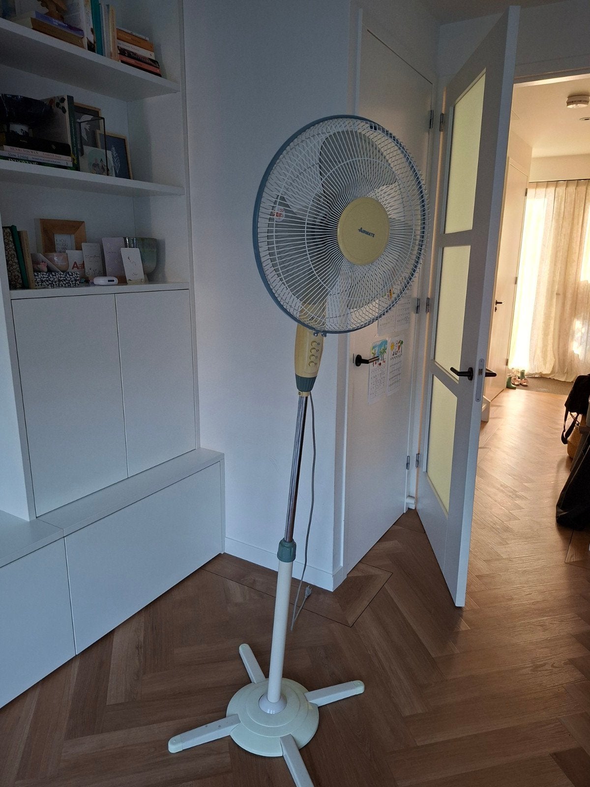 Statiefventilator met timer, zwenkfunctie en 4 standen, Witgoed en Apparatuur, Ophalen, Gebruikt, Statiefventilator