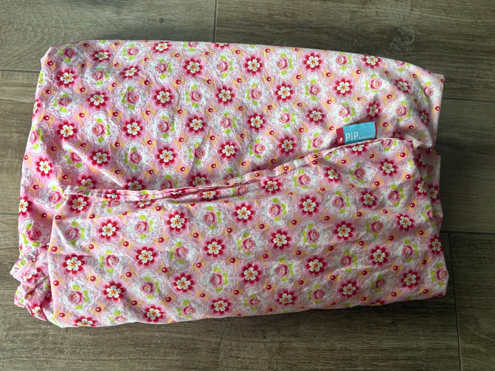 2x Pip Studio Hoeslaken Eenpersoons 90x200 Bloemen Roze, Gebruikt, Eenpersoons, Pip Studio, Hoeslaken of Sloop