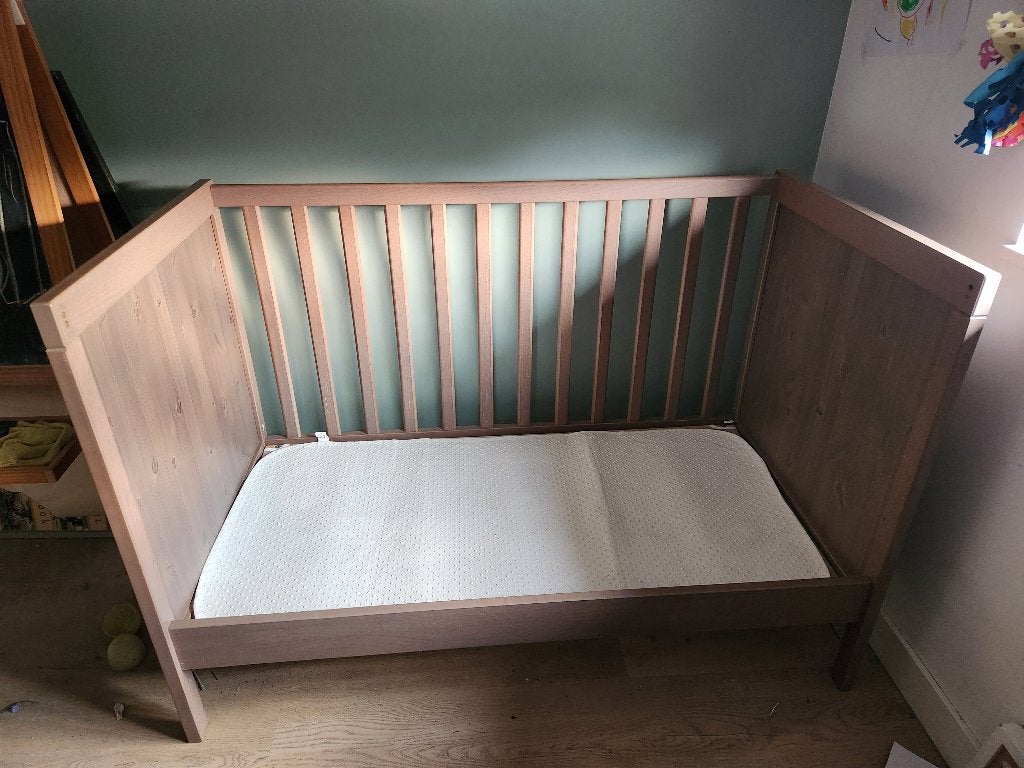 Ledikantje Sundvik (ikea) 60x120, Ophalen, Gebruikt, Minder dan 140 cm, Minder dan 70 cm