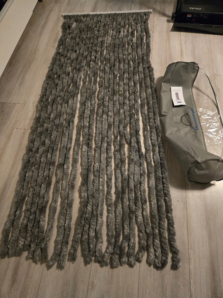 Mannsberger Insectengordijn Grijs – Chenille Deurgordijn, Ophalen, Overige merken, 220 cm, Nieuw