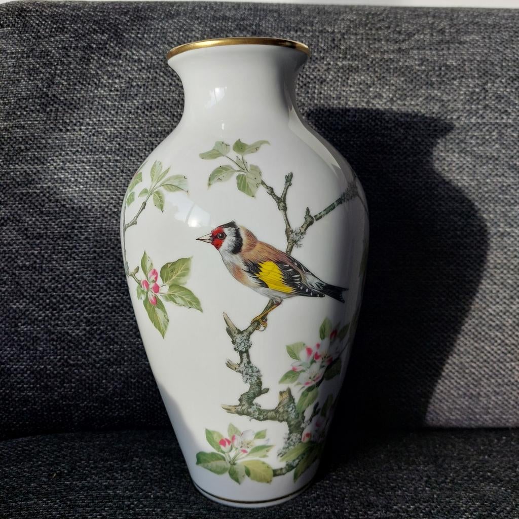 Porseleinen vaas met putters Franklin Porcelain, Antiek en Kunst, Ophalen of Verzenden