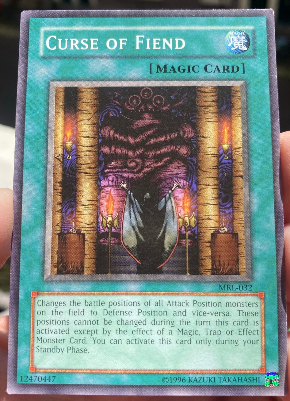 Yu-Gi-Oh! Curse of Fiend MRL Old US Magic Print !, Ophalen of Verzenden, Gebruikt, Losse kaart