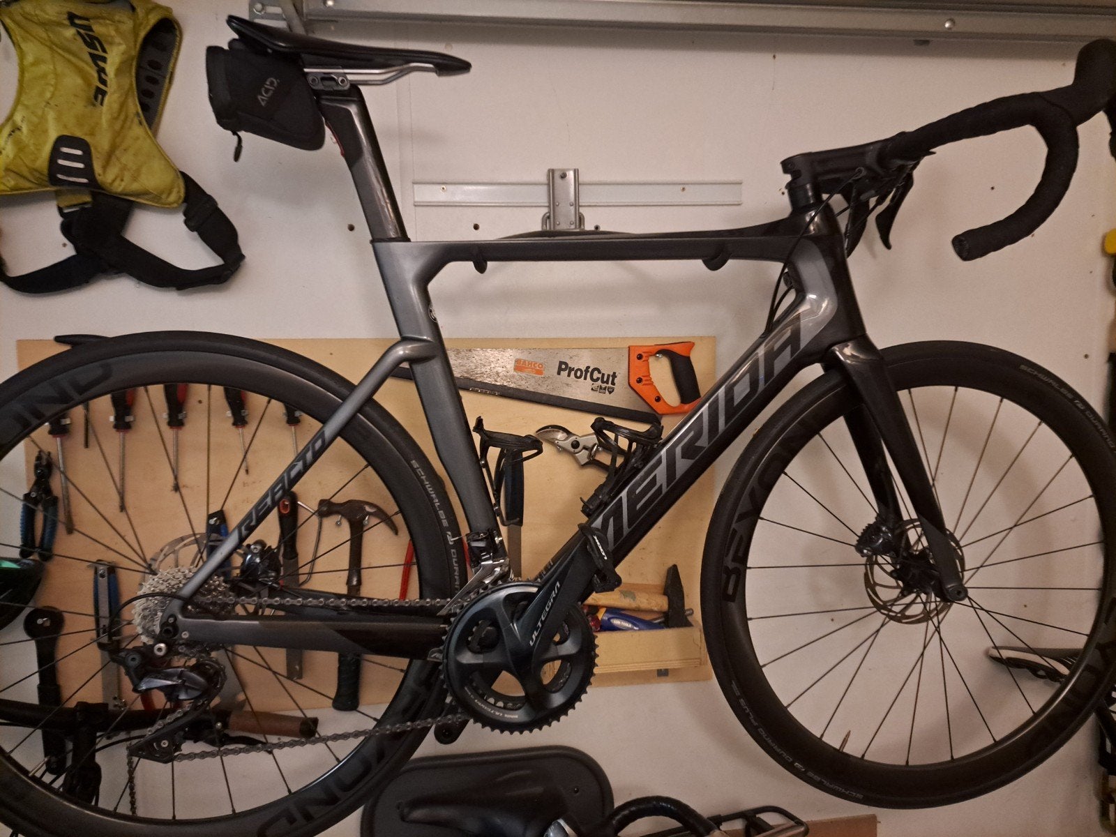 Merida Reacto 6000 racefiets (excl. wielen), Fietsen en Brommers, Carbon, Heren, 49 tot 53 cm, Zo goed als nieuw