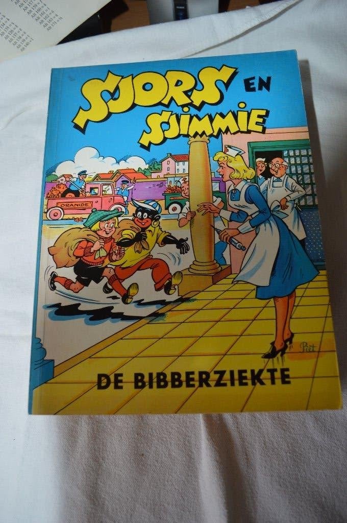 1963 Sjors en Sjimmie ''De Bibberziekte'' (Stripboek), Boeken, Gelezen, Eén stripboek, Ophalen of Verzenden, Frans Piët