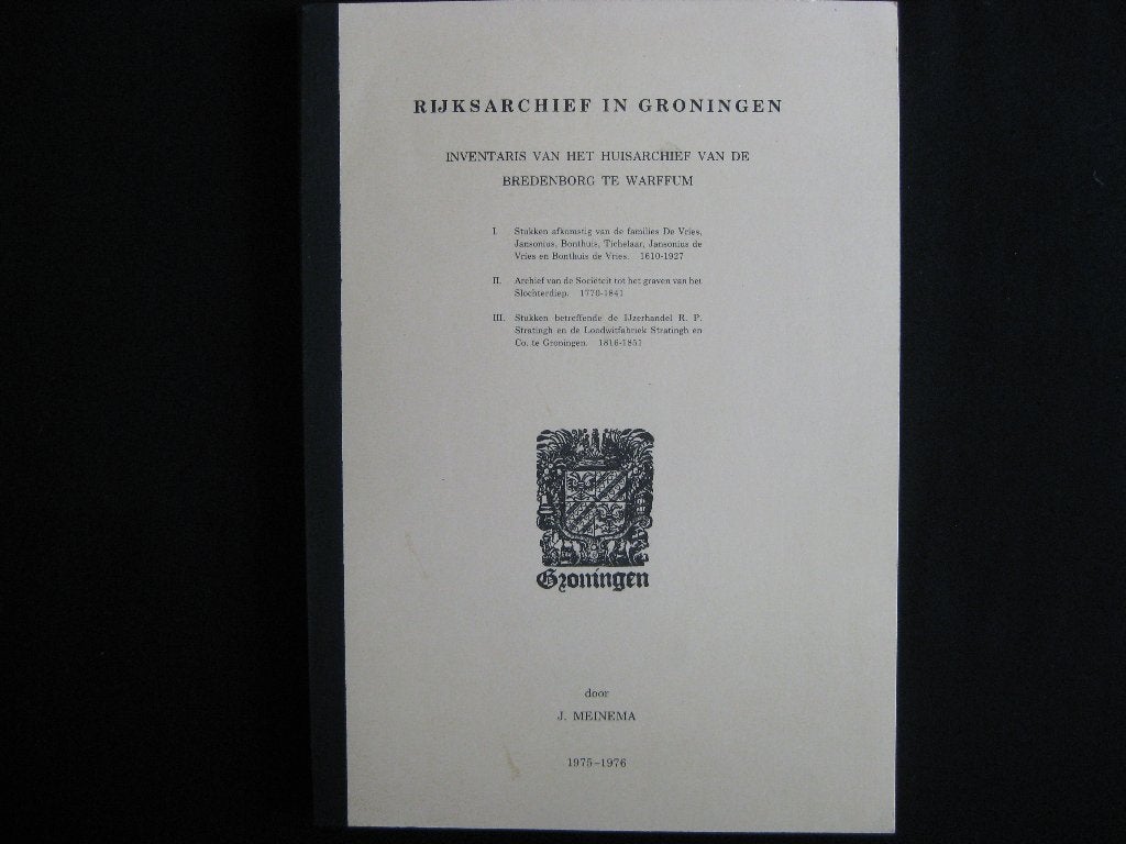 Inventaris van het Huisarchief van de Bredenborg te Warffum, Boeken, Ophalen of Verzenden, Gelezen
