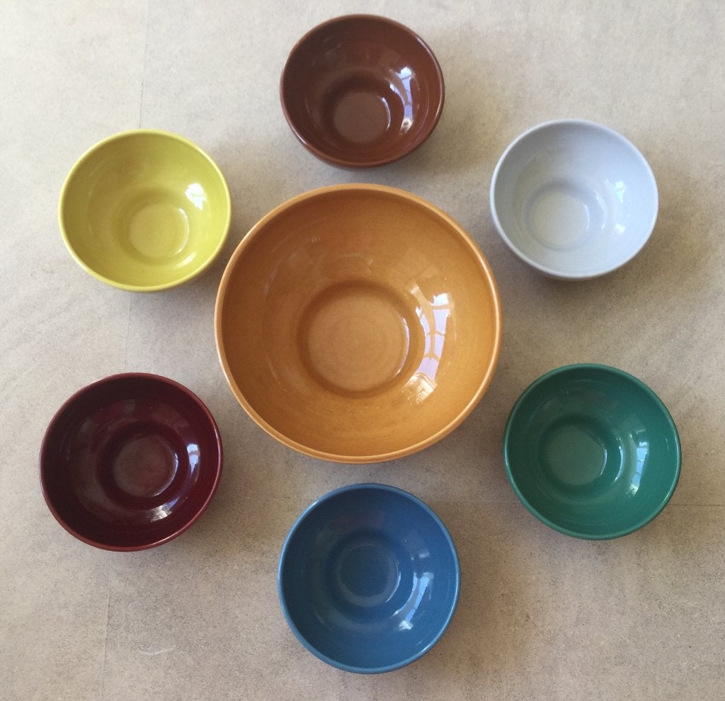 Vintage pinda set van Flora keramiek Gouda Holland jaren 50, Verzenden