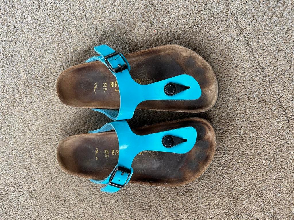 Birkenstock slippers maat 32, Meisje, Overige typen, Ophalen of Verzenden, Zo goed als nieuw