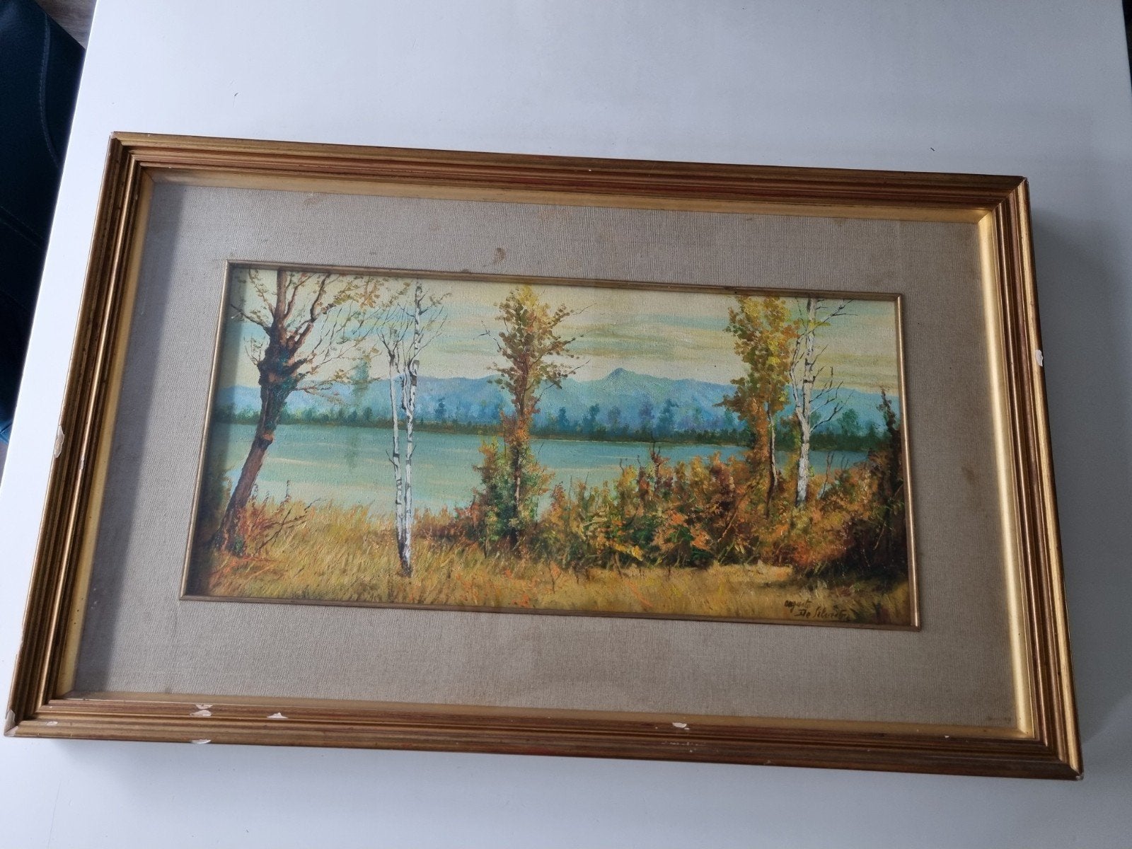 olieverf van "Augusto de Silvestro", Ophalen, Acrylverf, Landschap, Klassiek