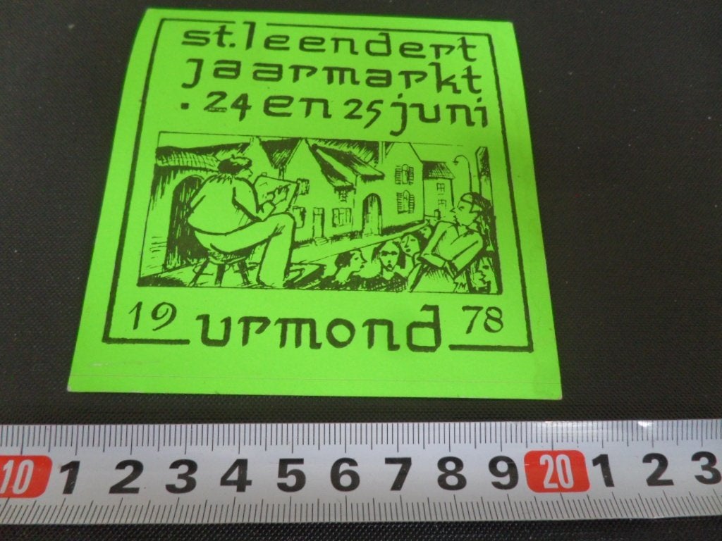 sticker urmond 1978 st leendert jaarmarkt, Ophalen of Verzenden, Zo goed als nieuw