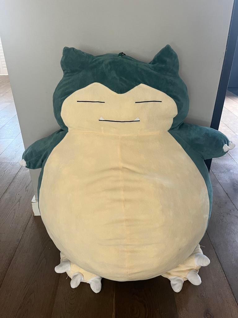 Pluche grote snorlax (80 cm), Ophalen of Verzenden, Zo goed als nieuw