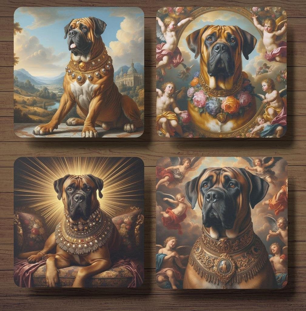 Boerboel Barok onderzetters met houder, Ophalen of Verzenden, Nieuw