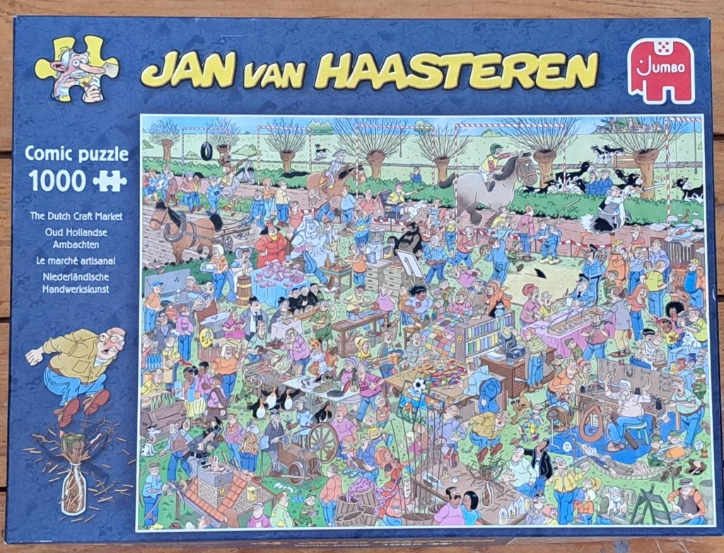 van Haasteren puzzel The Dutch Craft Market, Ophalen of Verzenden, 500 t/m 1500 stukjes, Zo goed als nieuw, Legpuzzel