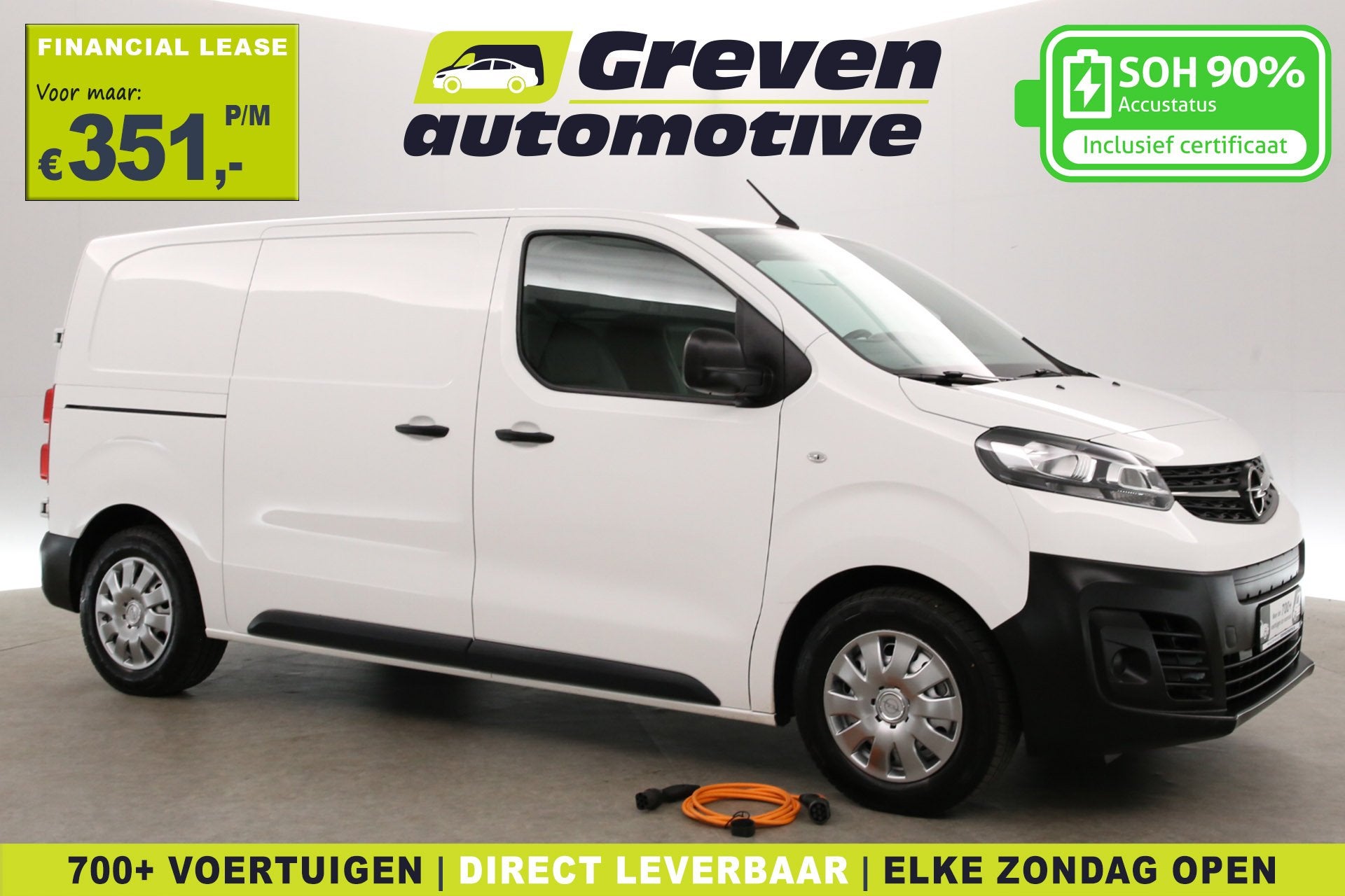 Opel Vivaro-e 75 kWh L2H1 | Snelladen | SOH 90% | Airco | Cr, Auto's, Automaat, Achterwielaandrijving, Gebruikt, 594 cc
