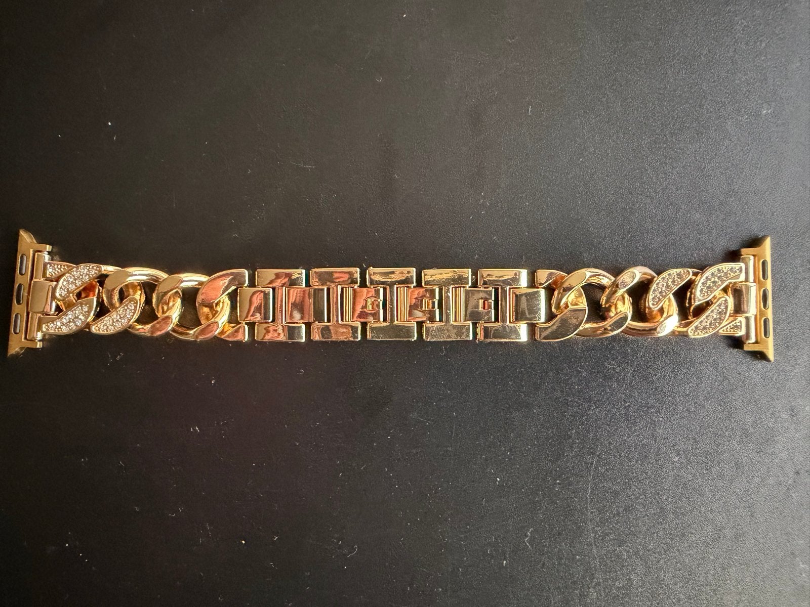 Gouden Apple Watch bandje met strass - 33mm, Sieraden, Tassen en Uiterlijk, Overige materialen, Polshorloge, Overige materialen