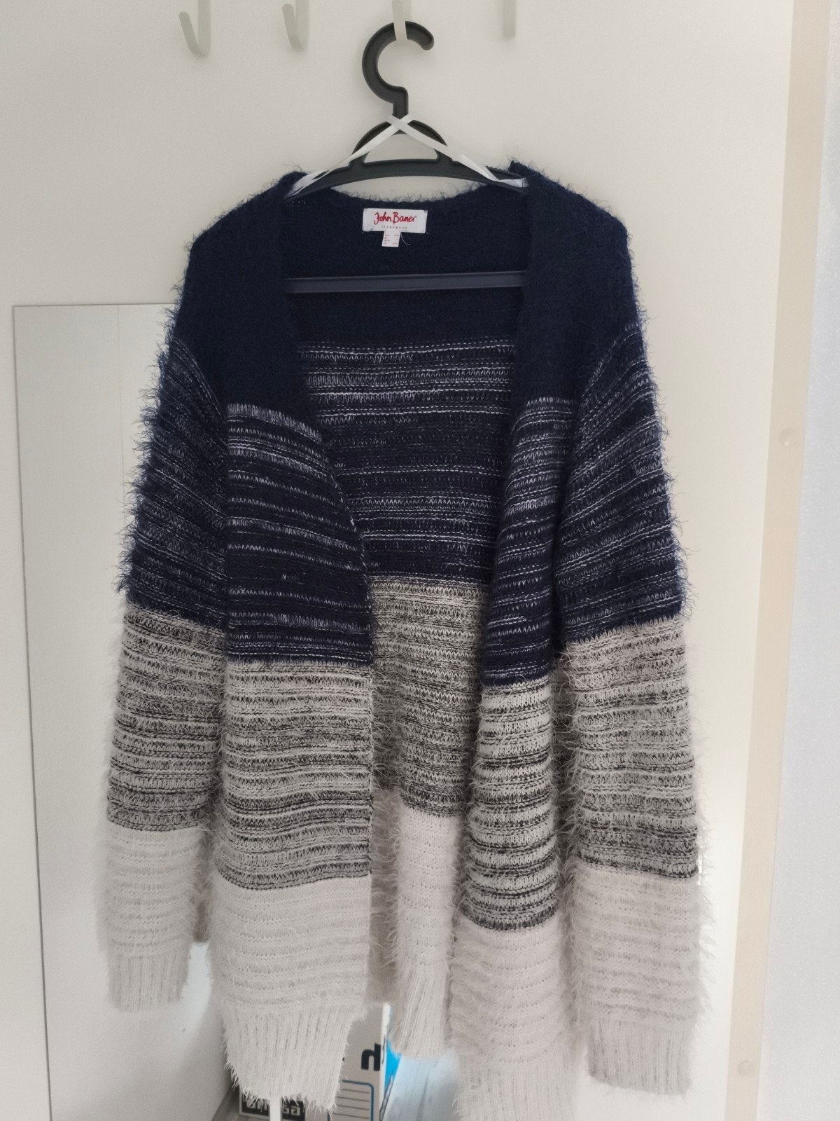 vest donkerblauw/ecru JohnBaner, Blauw, John Baner, Gedragen, Ophalen