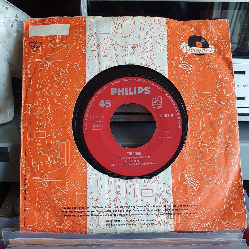Willy Alberti  - Yolanda, Cd's en Dvd's, Vinyl | Nederlandstalig, Ophalen of Verzenden, Zo goed als nieuw, Overige formaten, Levenslied of Smartlap