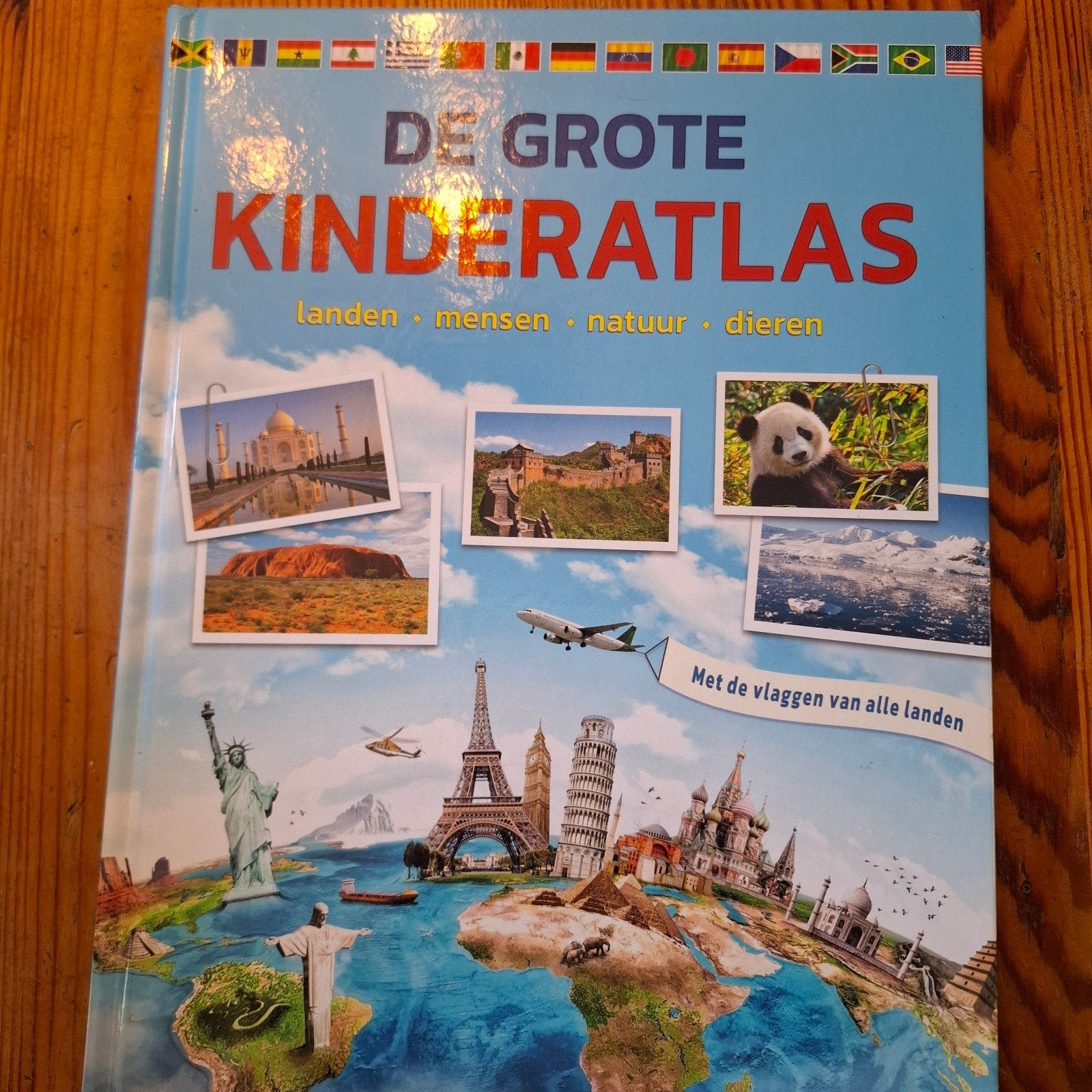 De Grote Kinderatlas: Landen, Mensen, Natuur, Dieren, Ophalen of Verzenden