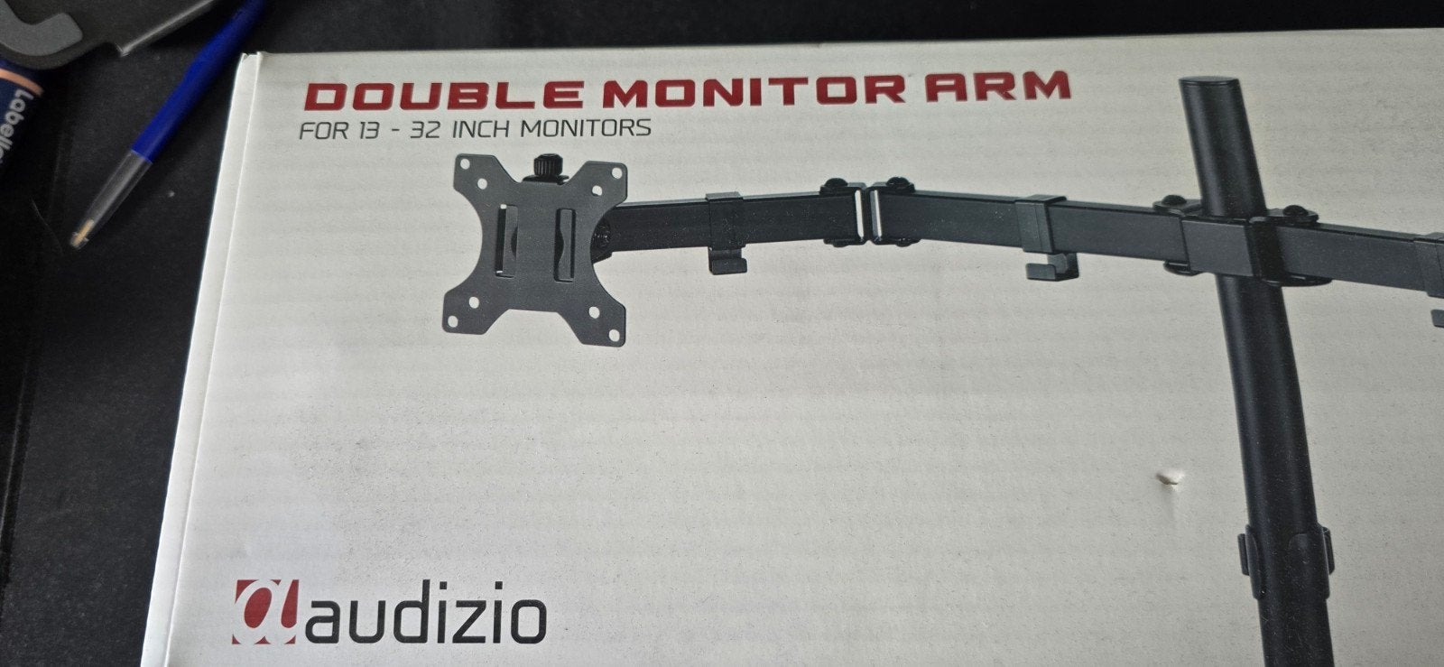 Audizio MAD20 Dubbele Monitor Arm 13-32 inch, Computers en Software, Monitoren, Ophalen, 13-32, Nieuw, In hoogte verstelbaar
