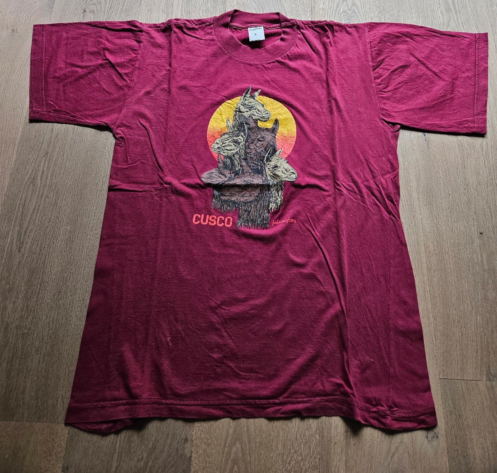 T-shirt Lama's Alpaca's uniek L, Ophalen of Verzenden