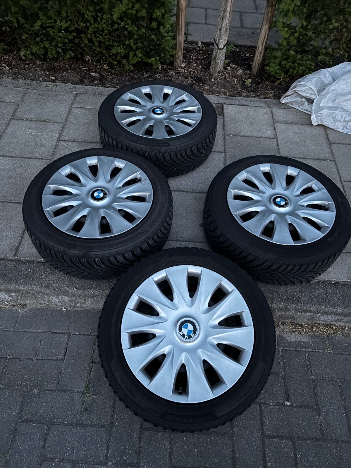 Velgen 15inch 5x125 banden (BMW Deksels), Ophalen, Zo goed als nieuw