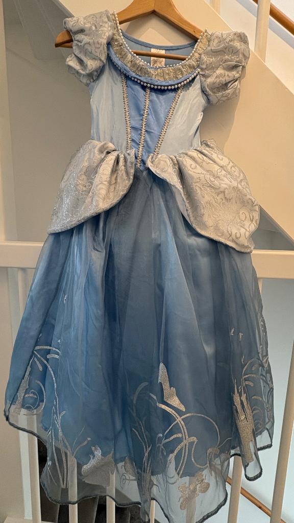 Elsa jurk - Frozen uit Disneyland Parijs maat 122-128, Ophalen, Zo goed als nieuw, 122 t/m 128, Meisje