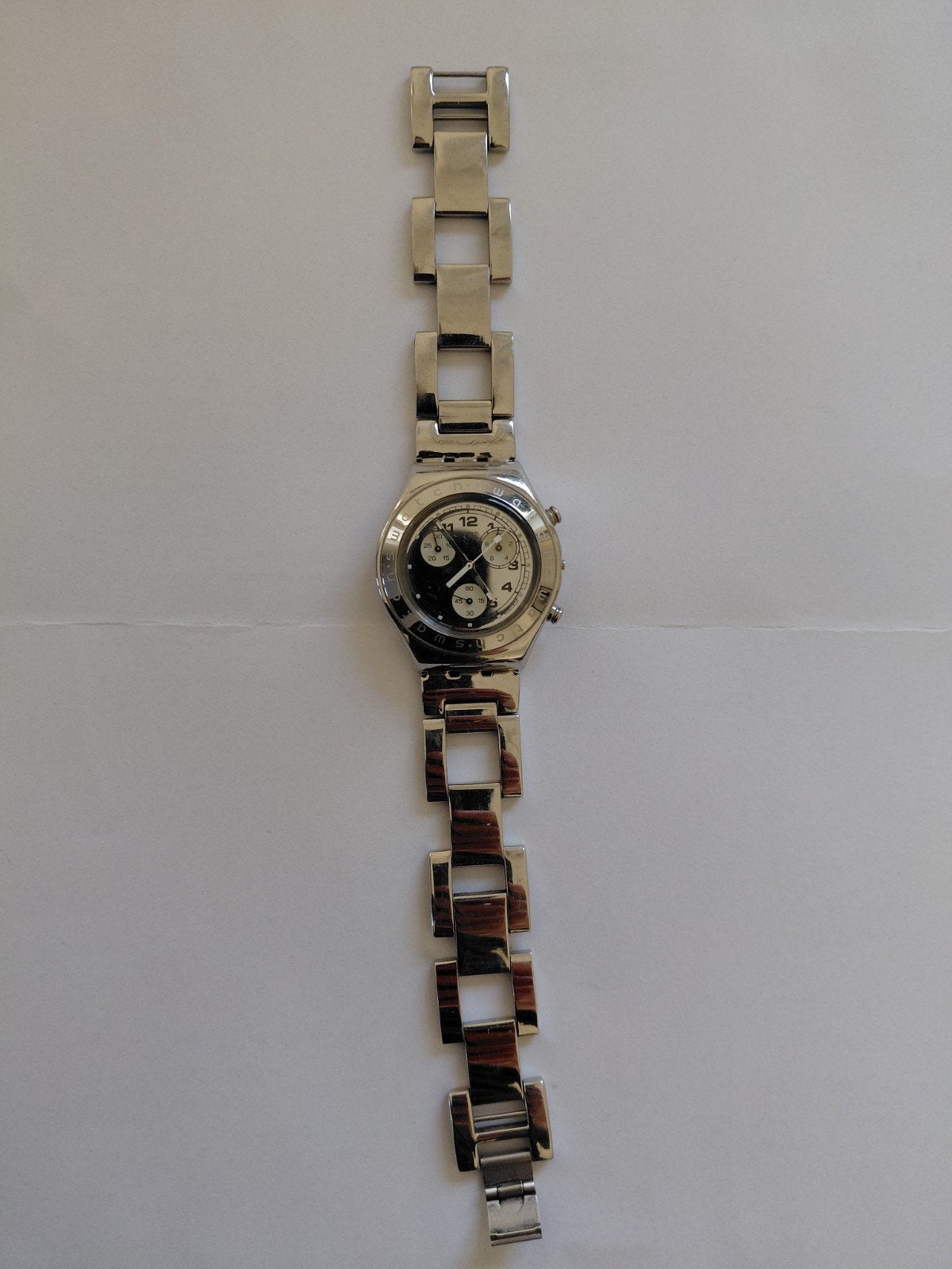 Vintage Swatch Irony YMS101G - Cool & Mysterieus, Sieraden, Tassen en Uiterlijk, Horloges | Heren, Staal, Staal, Polshorloge, Swatch